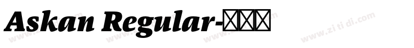 Askan Regular字体转换